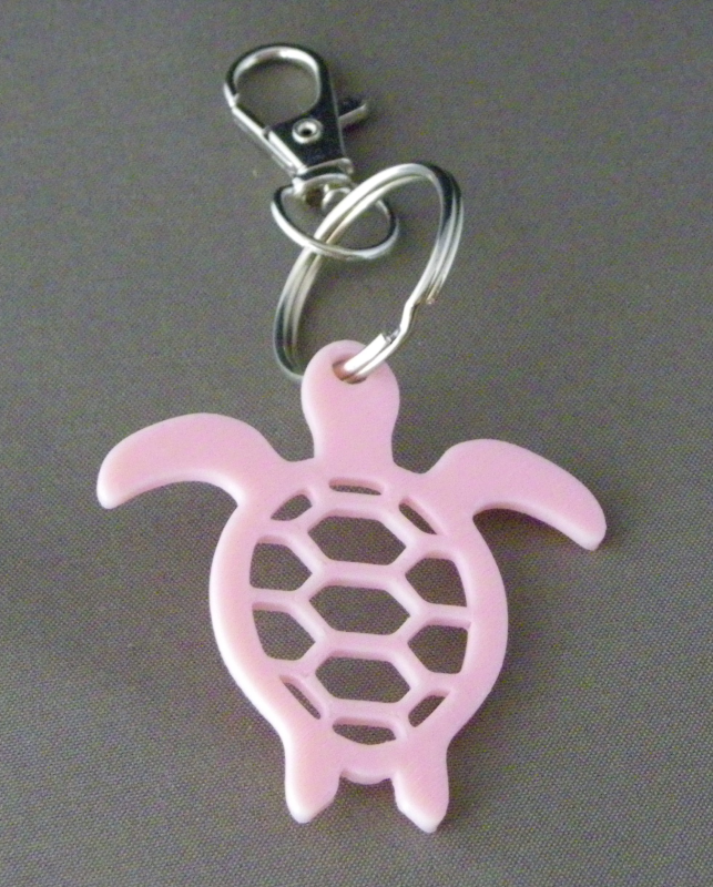 (image for) 3D Prints - Schildpad Sleutelhanger 3 - Kersenroze (Sakura Pink)