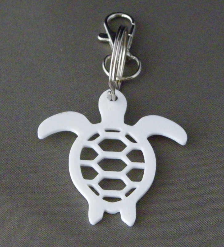 (image for) 3D Prints - Schildpad Sleutelhanger 3 - Wit (White)