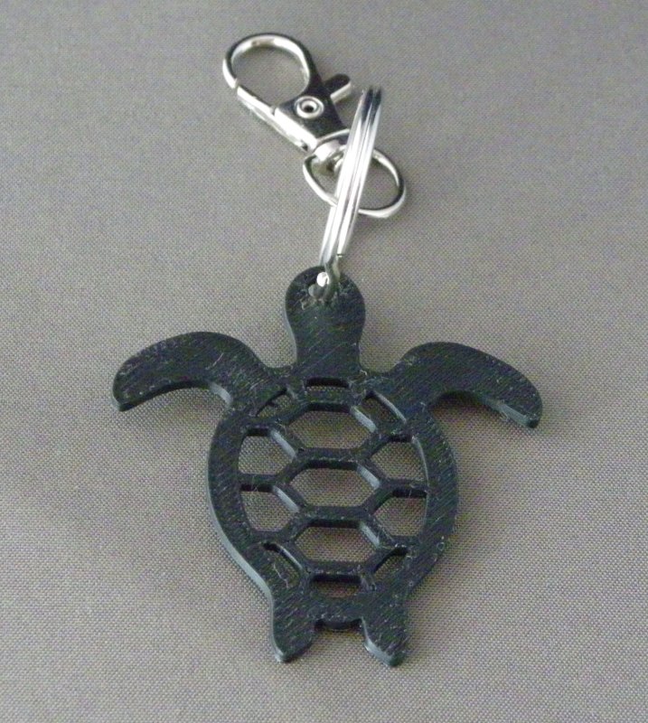(image for) 3D Prints - Schildpad Sleutelhanger 3 - Zwart (Black)
