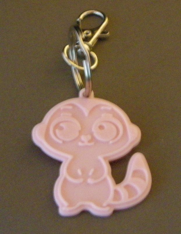 (image for) 3D Prints - Stokstaartje Sleutelhanger 1 - Kersenroze (Sakura Pink)
