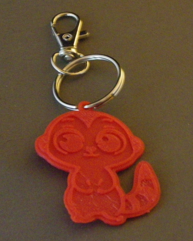 (image for) 3D Prints - Stokstaartje Sleutelhanger 1 - Rood (Red)