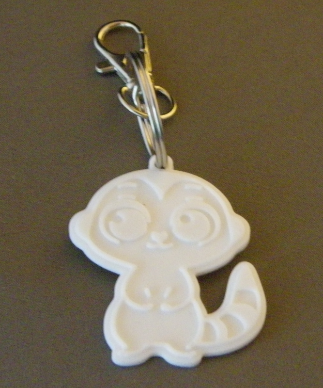 (image for) 3D Prints - Stokstaartje Sleutelhanger 1 - Wit (White)