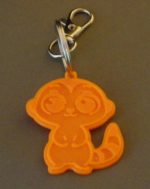 (image for) 3D Prints - Stokstaartje Sleutelhanger 1 - Zonnig Oranje (Sunny Orange)