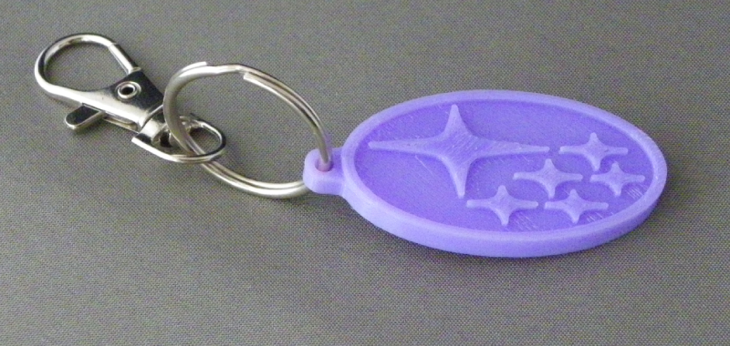 (image for) 3D Prints - Subaru Sleutelhanger 1 - Paars (Purple)