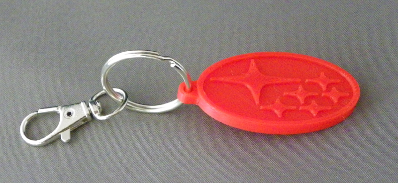 (image for) 3D Prints - Subaru Sleutelhanger 1 - Rood (Red)