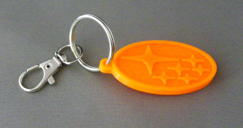 (image for) 3D Prints - Subaru Sleutelhanger 1 - Zonnig Oranje (Sunny Orange)