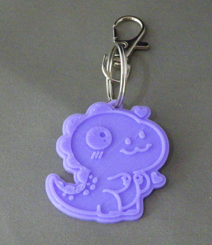 (image for) 3D Prints - T-Rex Sleutelhanger 1 - Paars (Purple)
