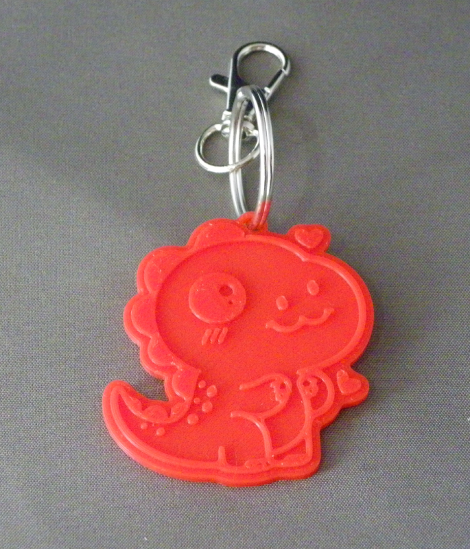 (image for) 3D Prints - T-Rex Sleutelhanger 1 - Rood (Red)