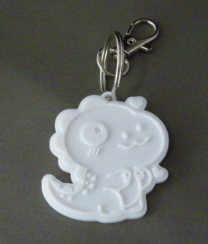 (image for) 3D Prints - T-Rex Sleutelhanger 1 - Wit (White)