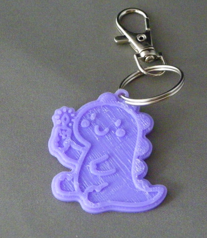 (image for) 3D Prints - T-Rex Sleutelhanger 2 - Paars (Purple)