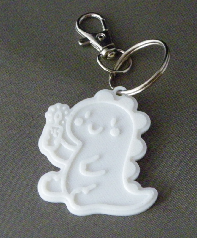 (image for) 3D Prints - T-Rex Sleutelhanger 2 - Wit (White)