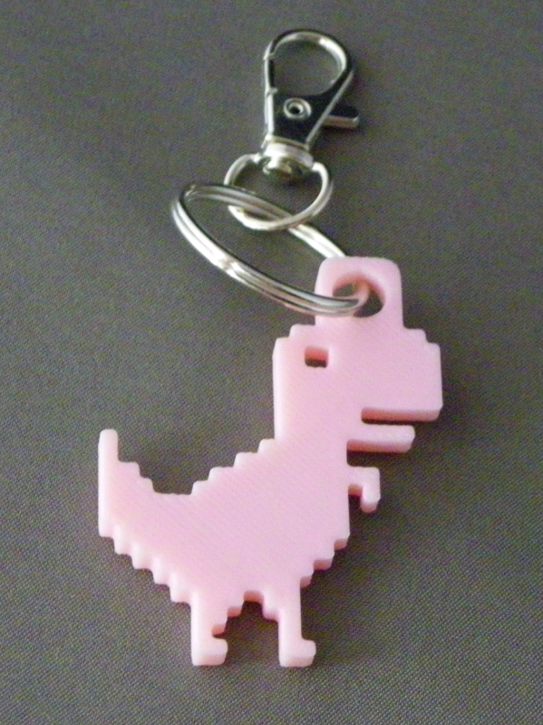 (image for) 3D Prints - T-Rex Sleutelhanger 3 - Kersenroze (Sakura Pink)