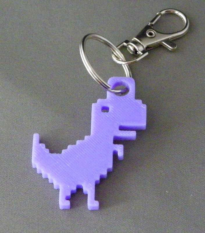 (image for) 3D Prints - T-Rex Sleutelhanger 3 - Paars (Purple)
