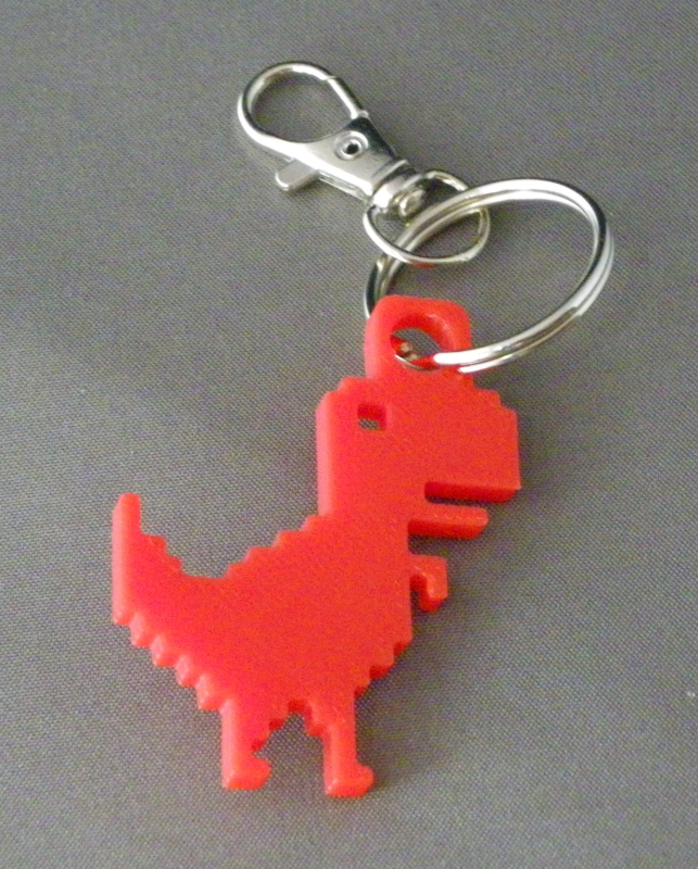 (image for) 3D Prints - T-Rex Sleutelhanger 3 - Rood (Red)