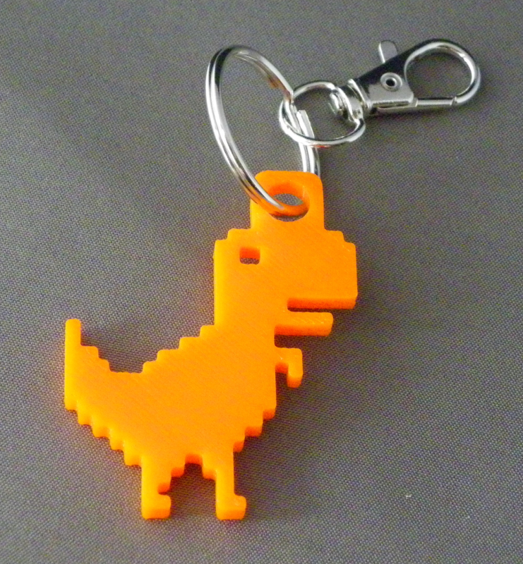 (image for) 3D Prints - T-Rex Sleutelhanger 3 - Zonnig Oranje (Sunny Orange)