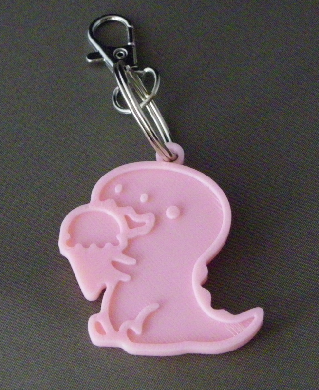 (image for) 3D Prints - T-Rex Sleutelhanger 4 - Kersenroze (Sakura Pink)