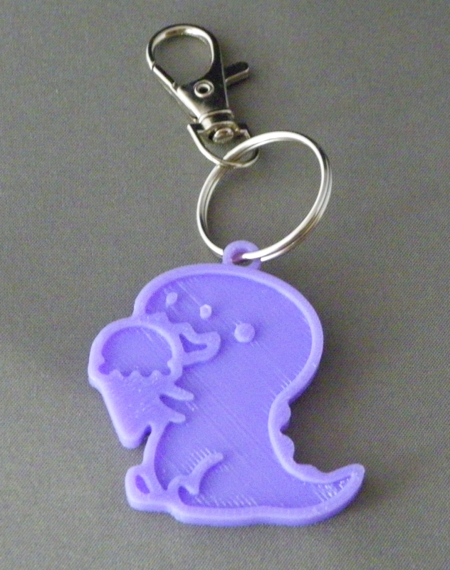 (image for) 3D Prints - T-Rex Sleutelhanger 4 - Paars (Purple)