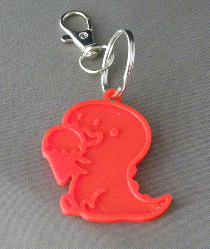 (image for) 3D Prints - T-Rex Sleutelhanger 4 - Rood (Red)
