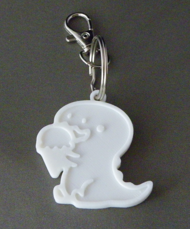 (image for) 3D Prints - T-Rex Sleutelhanger 4 - Wit (White)