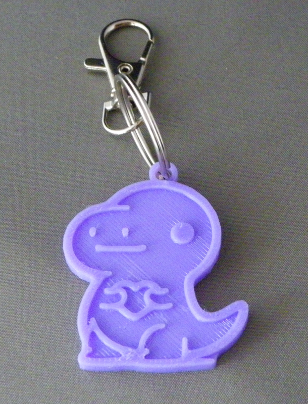 (image for) 3D Prints - T-Rex Sleutelhanger 5 - Paars (Purple)