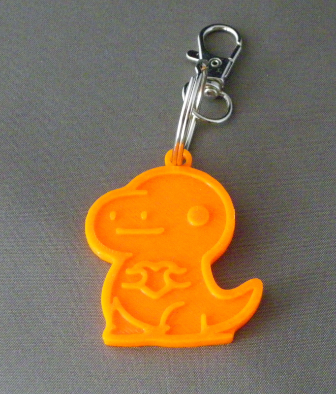 (image for) 3D Prints - T-Rex Sleutelhanger 5 - Zonnig Oranje (Sunny Orange)