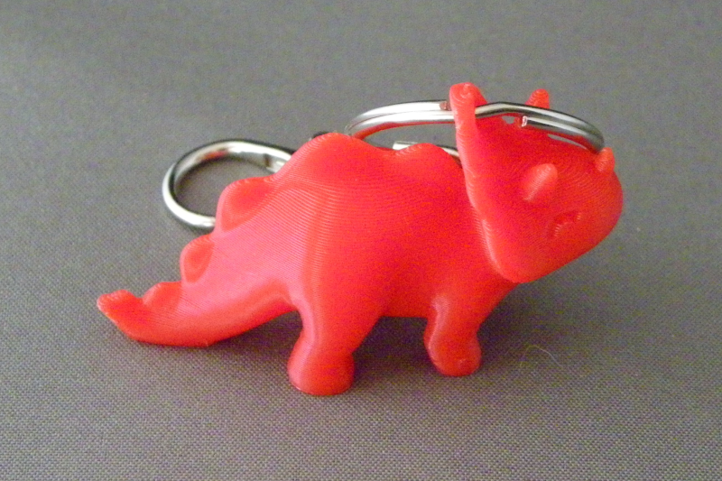 (image for) 3D Prints - Triceratops Sleutelhanger 1 - Rood (Red)