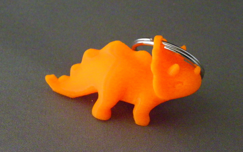 (image for) 3D Prints - Triceratops Sleutelhanger 1 - Zonnig Oranje (Sunny Orange)