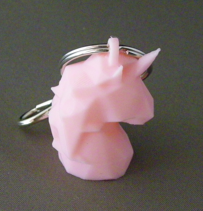 (image for) 3D Prints - Unicorn Sleutelhanger 3 - Kersenroze (Sakura Pink)