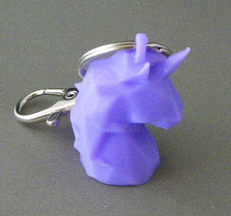 (image for) 3D Prints - Unicorn Sleutelhanger 3 - Paars (Purple)