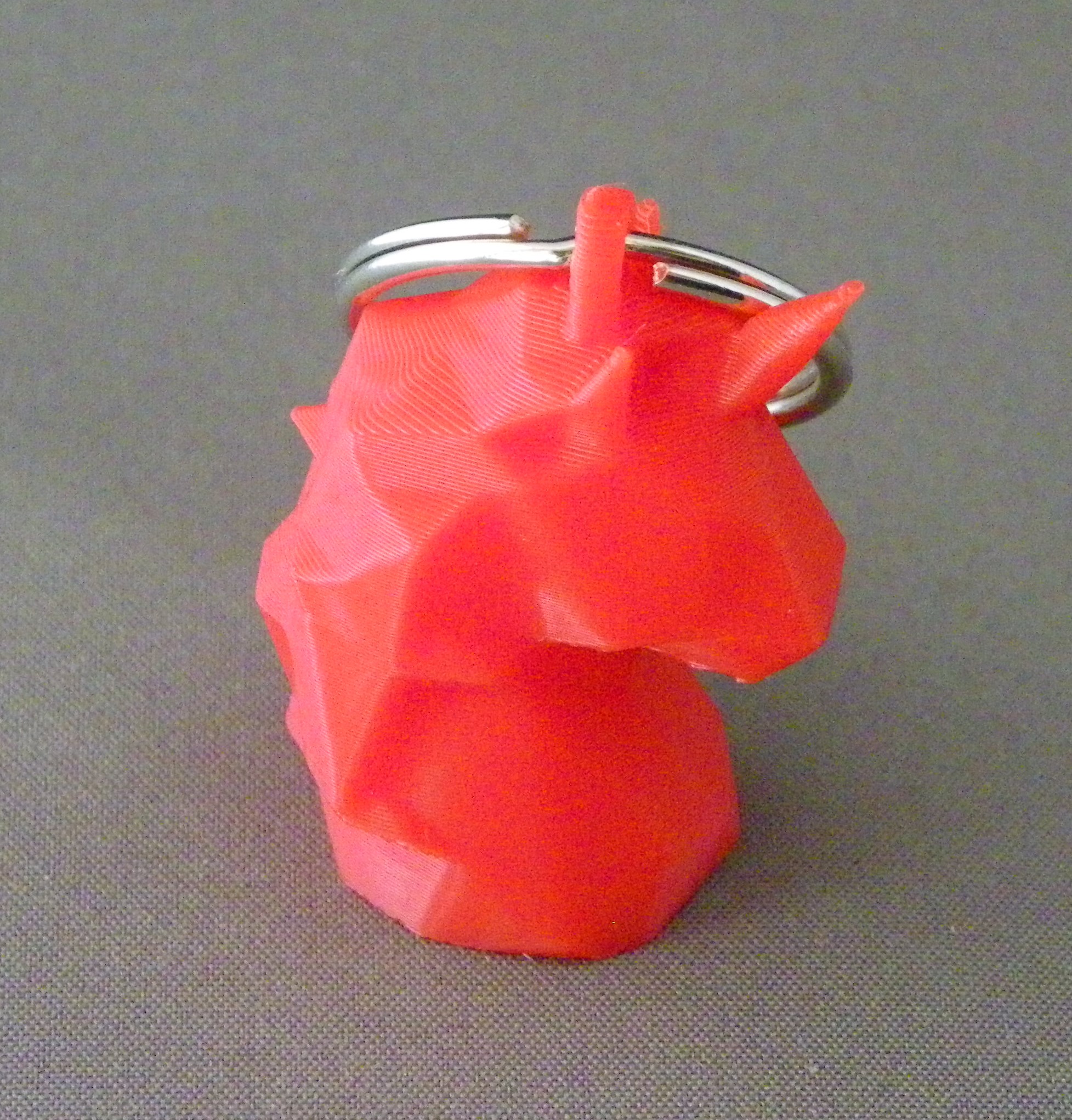 (image for) 3D Prints - Unicorn Sleutelhanger 3 - Rood (Red)