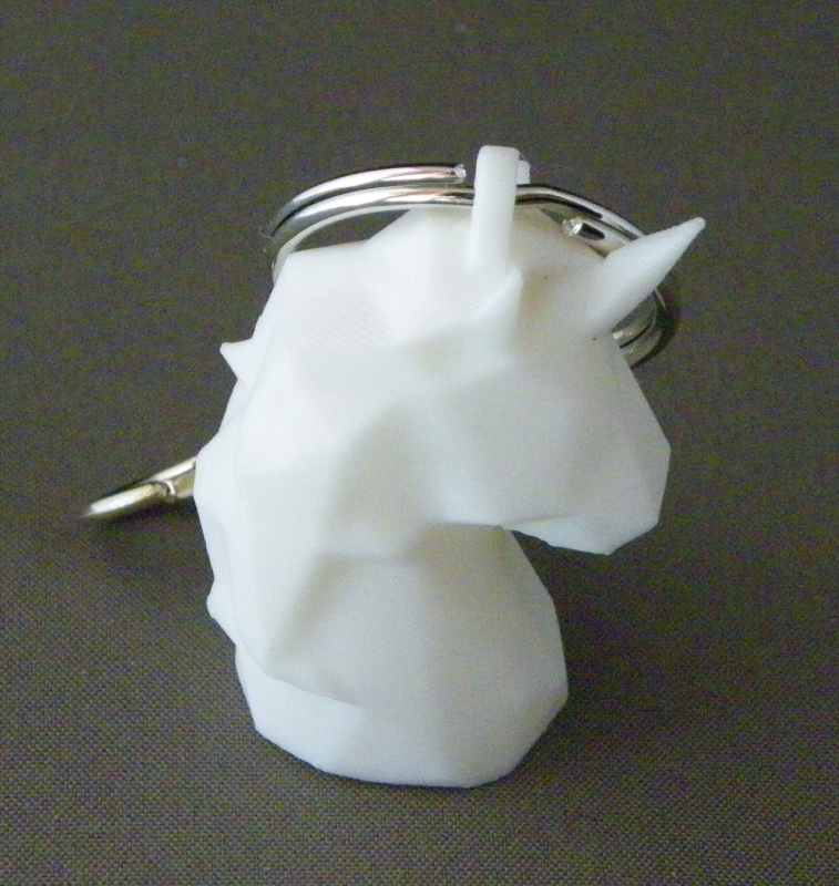(image for) 3D Prints - Unicorn Sleutelhanger 3 - Wit (White)