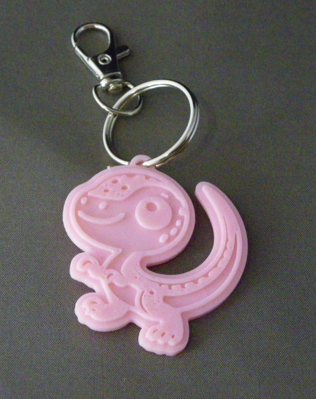 (image for) 3D Prints - Velociraptor Sleutelhanger 1 - Kersenroze (Sakura Pink)