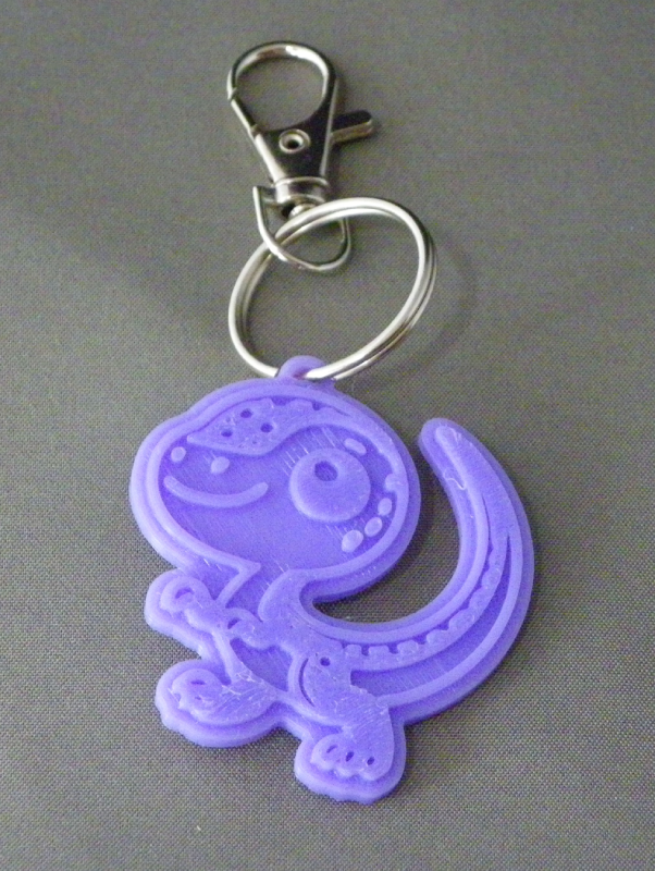(image for) 3D Prints - Velociraptor Sleutelhanger 1 - Paars (Purple)