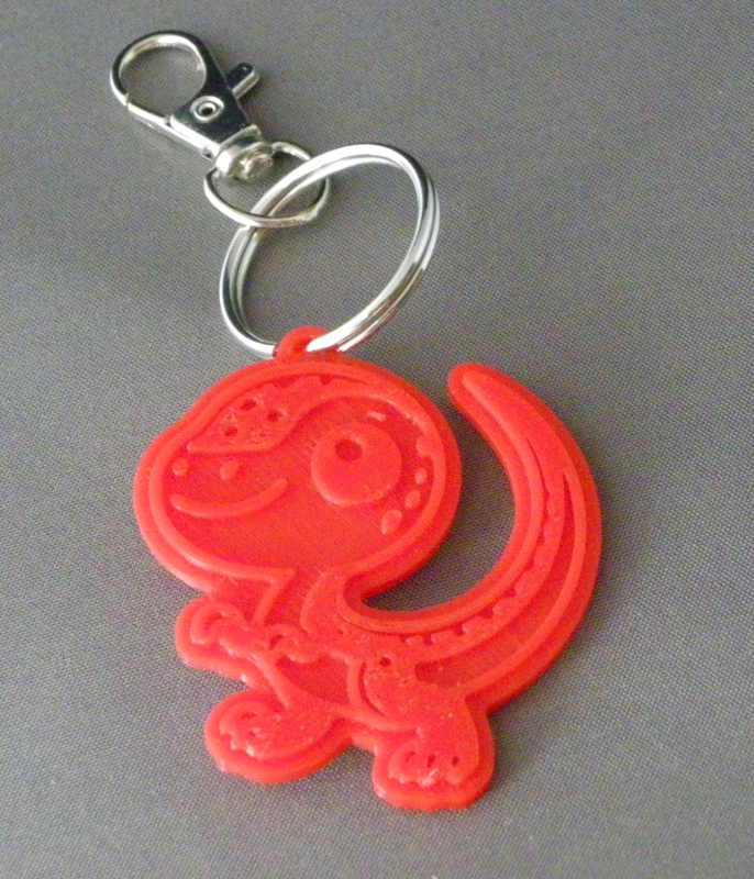 (image for) 3D Prints - Velociraptor Sleutelhanger 1 - Rood (Red)