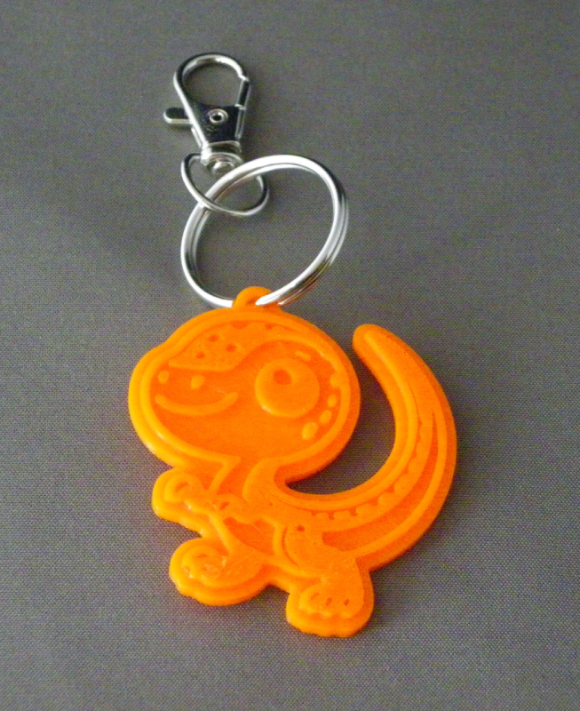 (image for) 3D Prints - Velociraptor Sleutelhanger 1 - Zonnig Oranje (Sunny Orange)