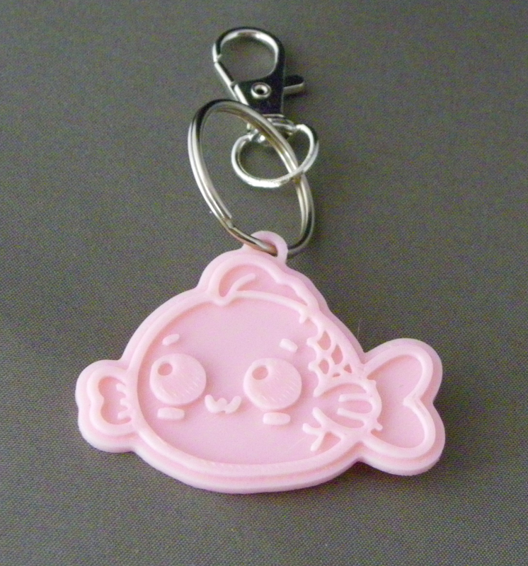 (image for) 3D Prints - Vis Sleutelhanger 1 - Kersenroze (Sakura Pink)