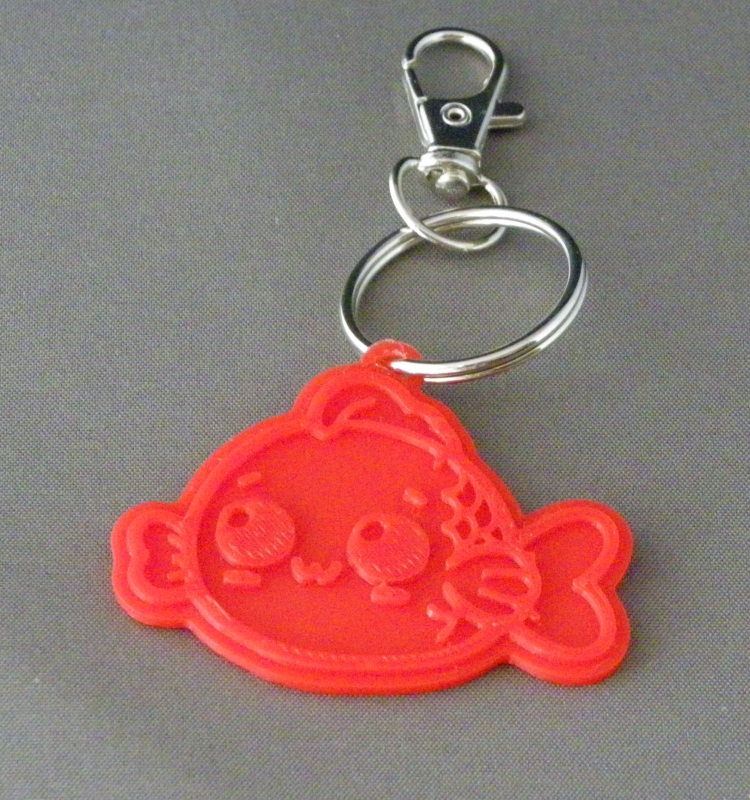 (image for) 3D Prints - Vis Sleutelhanger 1 - Rood (Red)