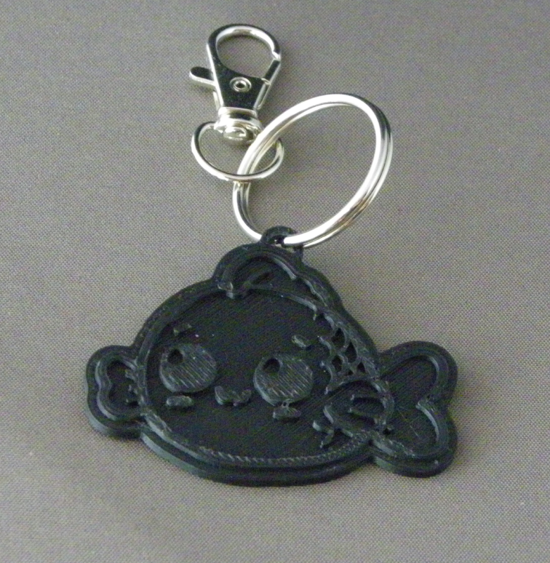 (image for) 3D Prints - Vis Sleutelhanger 1 - Zwart (Black)