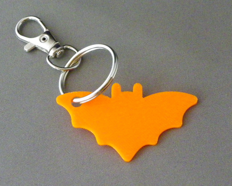 (image for) 3D Prints - Vleermuis Sleutelhanger 4 - Zonnig Oranje (Sunny Orange)