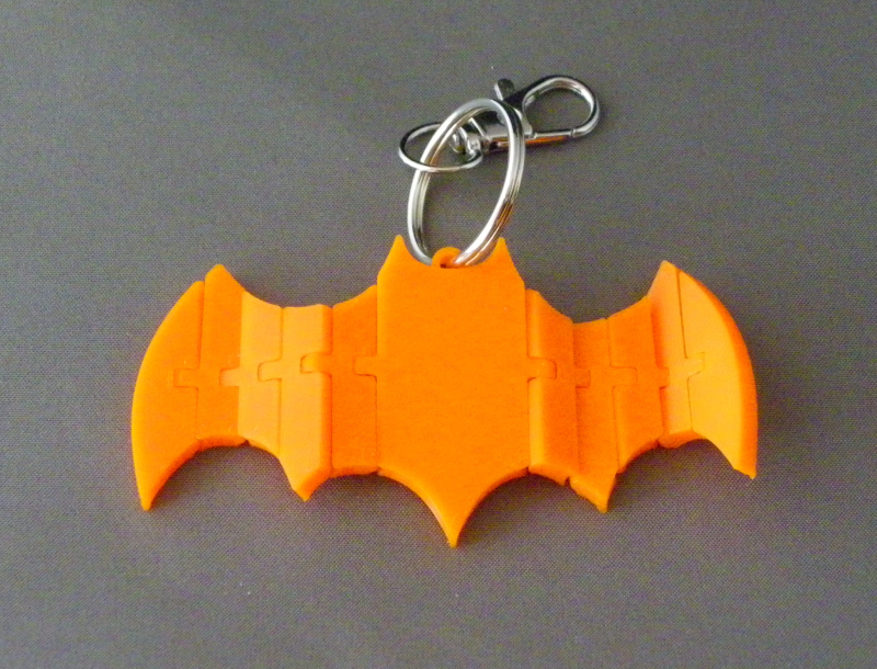 (image for) 3D Prints - Vleermuis Sleutelhanger 5 - Zonnig Oranje (Sunny Orange)