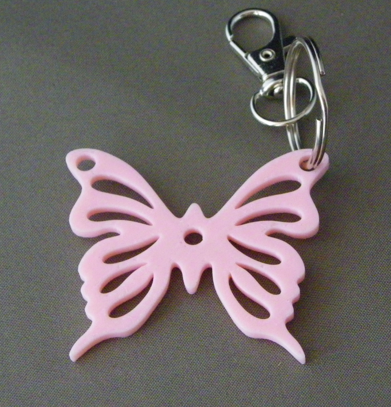 (image for) 3D Prints - Vlinder Sleutelhanger 3 - Kersenroze (Sakura Pink)