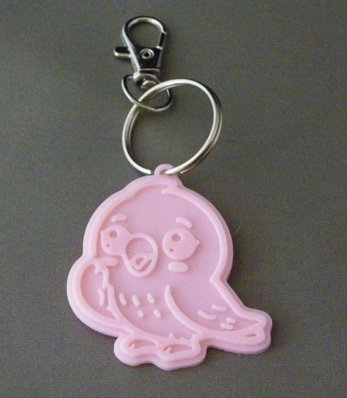 (image for) 3D Prints - Vogel Sleutelhanger 2 - Kersenroze (Sakura Pink)