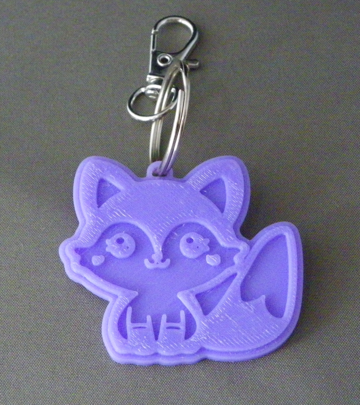 (image for) 3D Prints - Vos Sleutelhanger 1 - Paars (Purple)