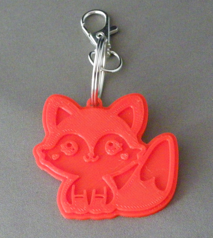 (image for) 3D Prints - Vos Sleutelhanger 1 - Rood (Red)
