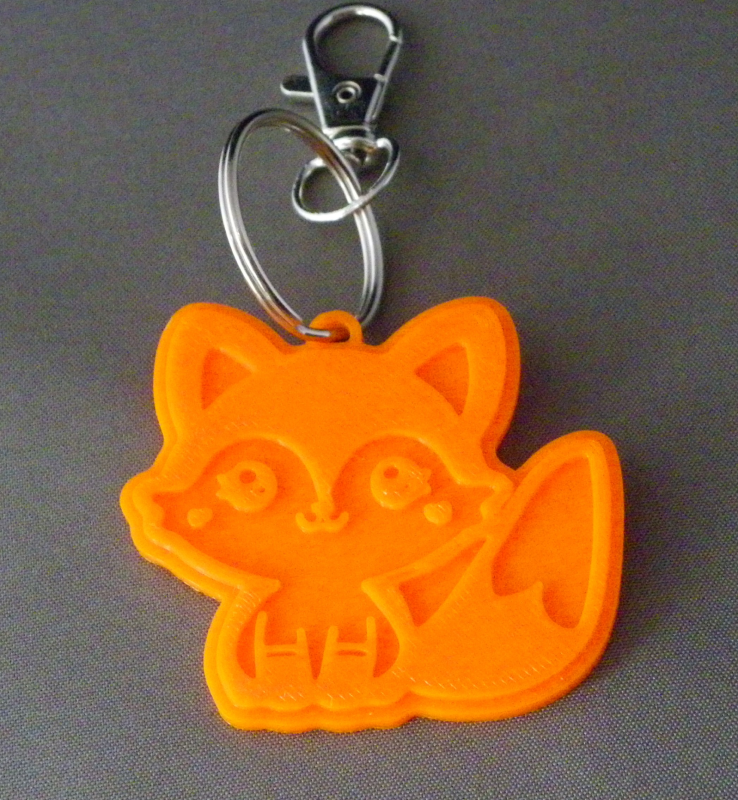(image for) 3D Prints - Vos Sleutelhanger 1 - Zonnig Oranje (Sunny Orange)