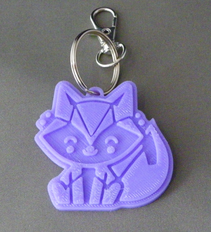 (image for) 3D Prints - Vos Sleutelhanger 2 - Paars (Purple)