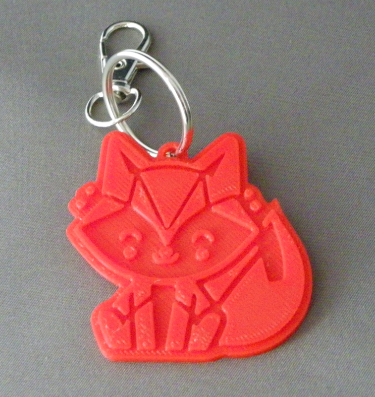(image for) 3D Prints - Vos Sleutelhanger 2 - Rood (Red)