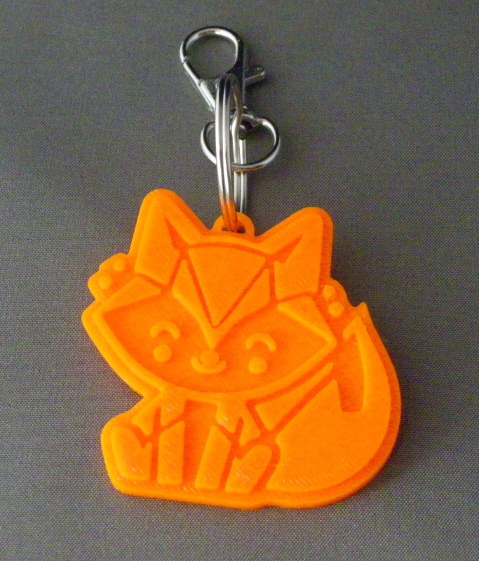(image for) 3D Prints - Vos Sleutelhanger 2 - Zonnig Oranje (Sunny Orange)