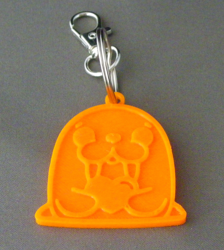 (image for) 3D Prints - Walrus Sleutelhanger 1 - Zonnig Oranje (Sunny Orange)