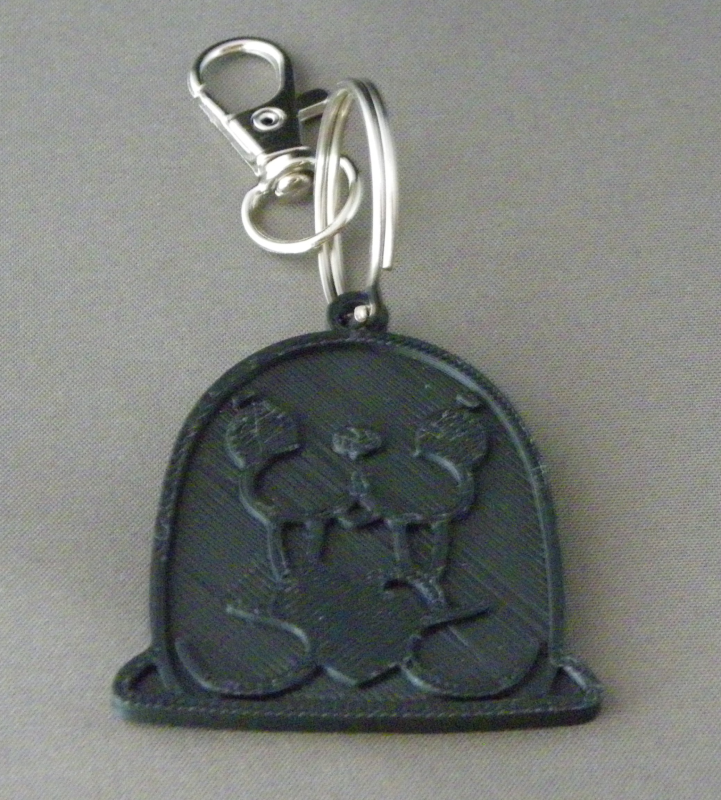 (image for) 3D Prints - Walrus Sleutelhanger 1 - Zwart (Black)